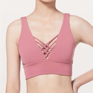 Lululemon Bind & Cross Bra - Moss Rose